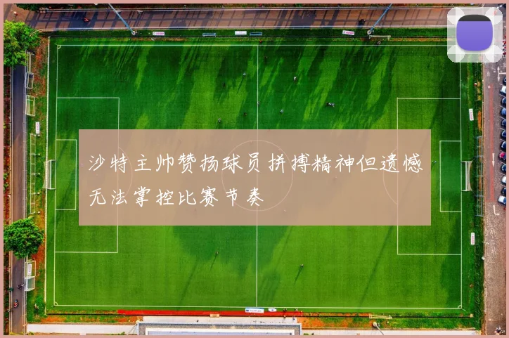 沙特主帅赞扬球员拼搏精神但遗憾无法掌控比赛节奏